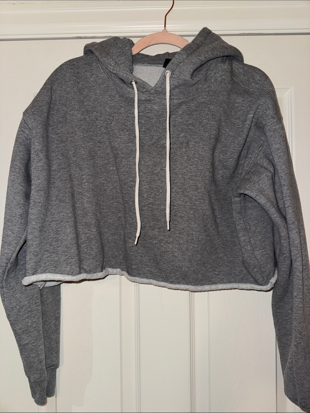 wild fable Gray Cropped Hooded Sweatshirt